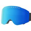 Sports ski goggles, adult-sized, with a wide field of vision, protective eyewear, decorative accents, UV protection, and wind and sand resistance