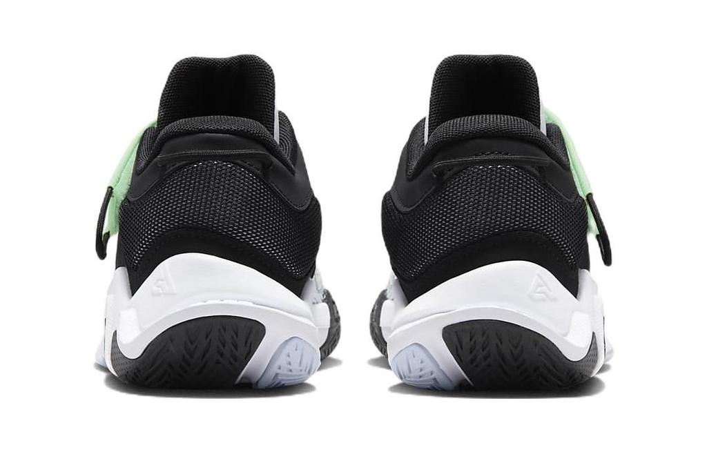 Nike Giannis Immortality 2 Slip Resistant Cushioning Breathable Low Top Children's Basketball Shoes Black White Green DQ1942-101