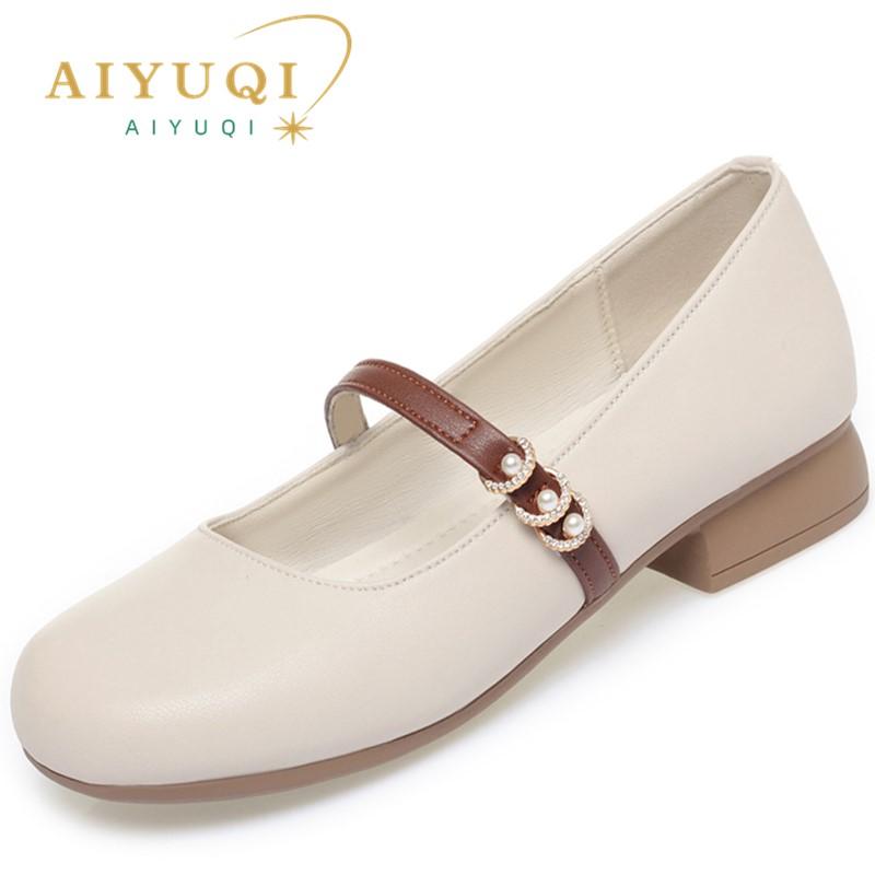 Fashion AIYUQI Mary Jane Shoes Women's 2025 Spring New Shallow Mouth Large-Size Ladies Shoes Commuter Work Shoes Women