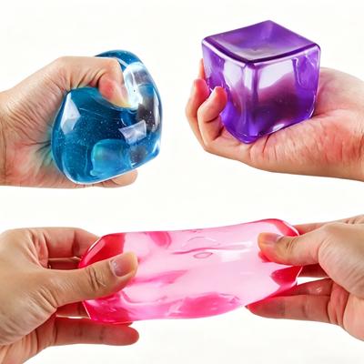 Prezenty Zabawka Kostka Lodu Kształt Fidget Toy Kwadratowa Piłka Antystresowa Miękka Ściskana Zabawka Na Lęk ADHD Ulga w Stresie Sensoryczna