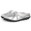 Women Slippers Spring Summer Casual Leather Low Cut Flat Peas Toe Mother