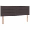 Box Spring Bed with Headboard Dark Brown 160 x 200 cm Fabric