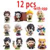 10CM Anime Demon Slayer Figure Tanjiro Kamado Nezuko Cartoon PVC Model Desktop Ornament Child Christmas Halloween Gift