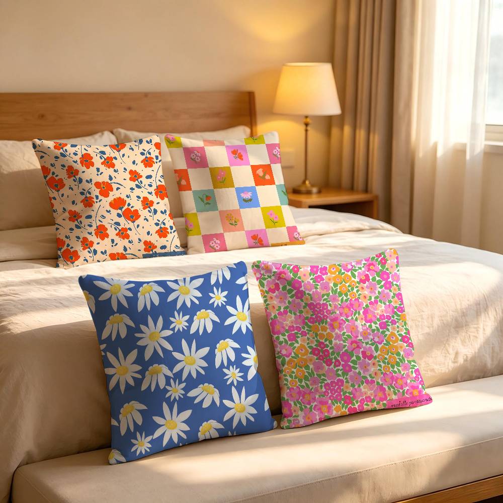 M-miche lle flowers Comfortable soft Pillow Case for Sofa Living Room P-parascandolo Home office Decor and Protective Covers