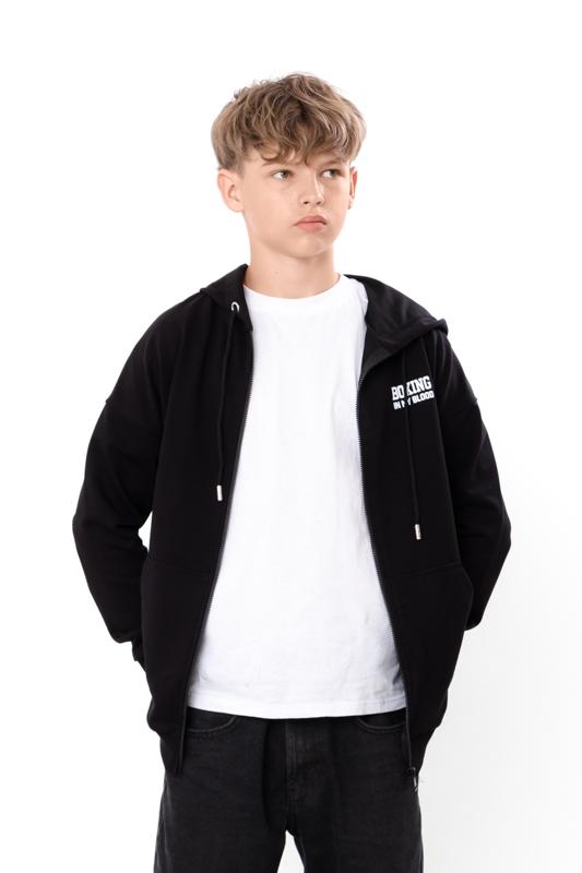 Hoodie (boys) – Soft Knit, Hood & Kangaroo Pocket, Printed Accent Any season 6395-057-33-1 HC