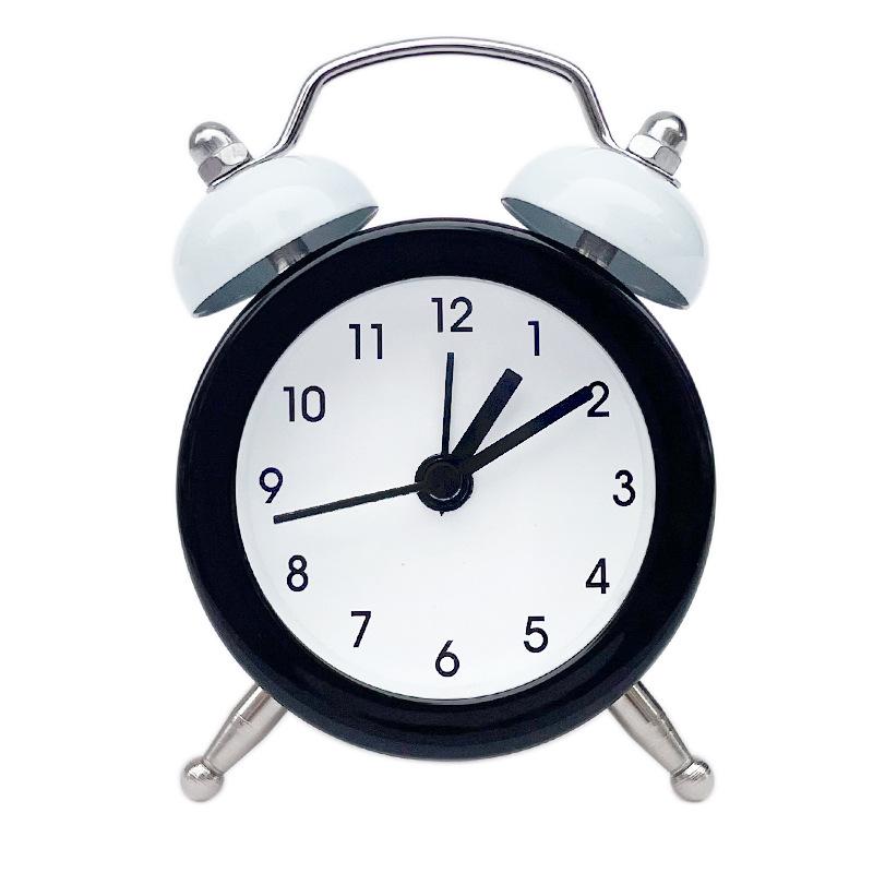 Mini Metal Alarm Clock Cute Creative Student Children's Small Alarm Clock Exchangeable Clock Face
