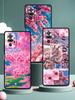 Korean Flower Phone Case Cover for Redmi 14C 10C Note 15 14 13 12 10 11 K40 Pro Plus 5G Soft TPU Shockproof Shell Fundas Capas