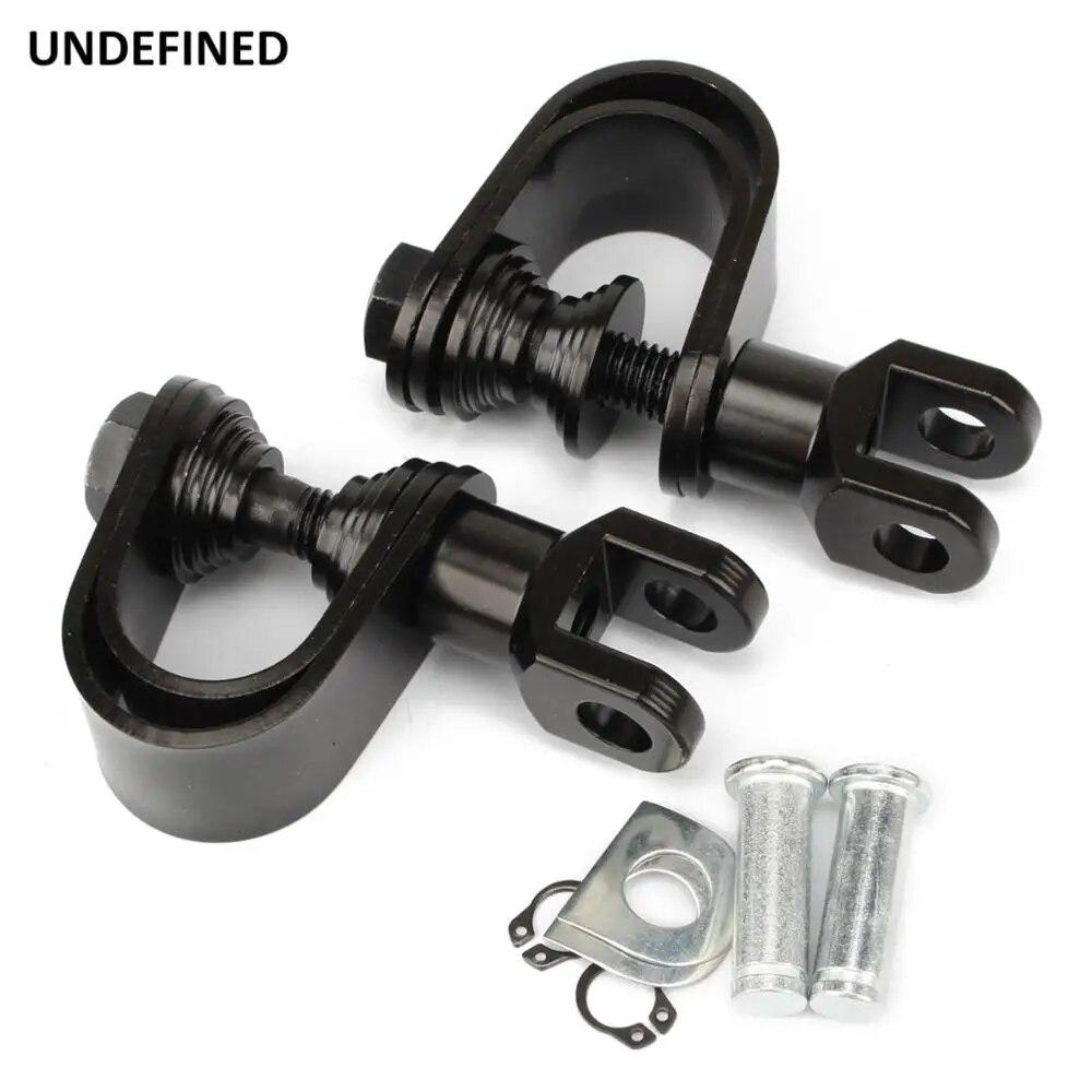 1.25" 32mm Motorcycle Foot Pegs Highway Engine Guard Crash Bars Footrest Mount Clamp For Harley Road King Electra Glide Softail