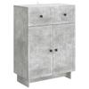 Sideboard Concrete Gray 66 X 34.5 X 90 Cm Engineered Wood