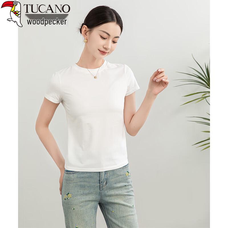 Woodpecker Women's 2025 Summer Slim Fit Round Neck T-Shirt