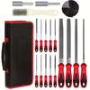 13pcs High Strength Alloy Steel Metal File Set, 12pcs Needle File with Cleaning Brush, Precision Engraving Craft Tool for Metal