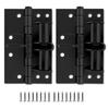 2Pieces Portable Spring Hinges for Indoor Door with Automatic Closing and 90 Degree Stop Easy Installion Deisigns