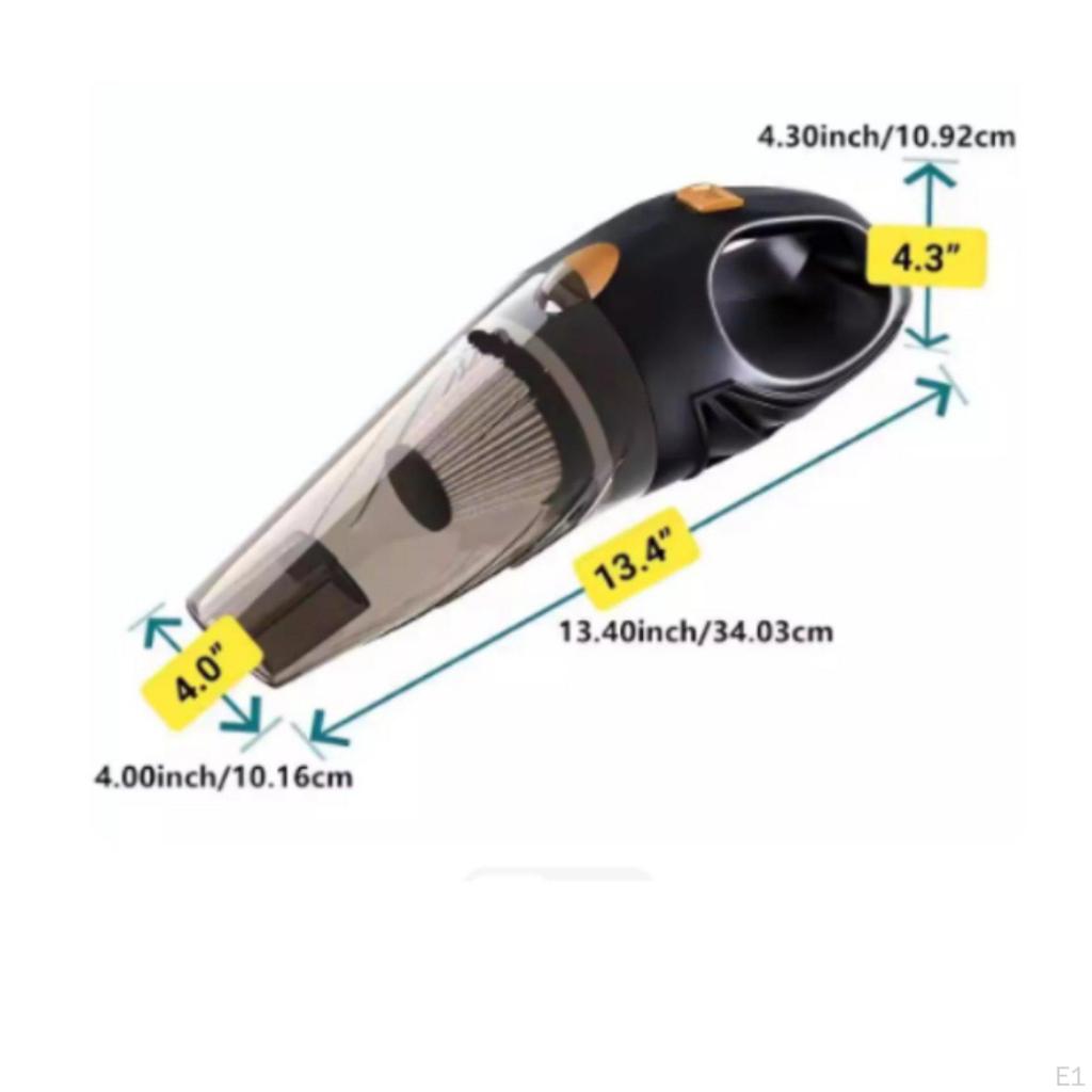 12V Car Vacuum Cleaner High Power Suction Portable Auto Washable Strainer Cleaning