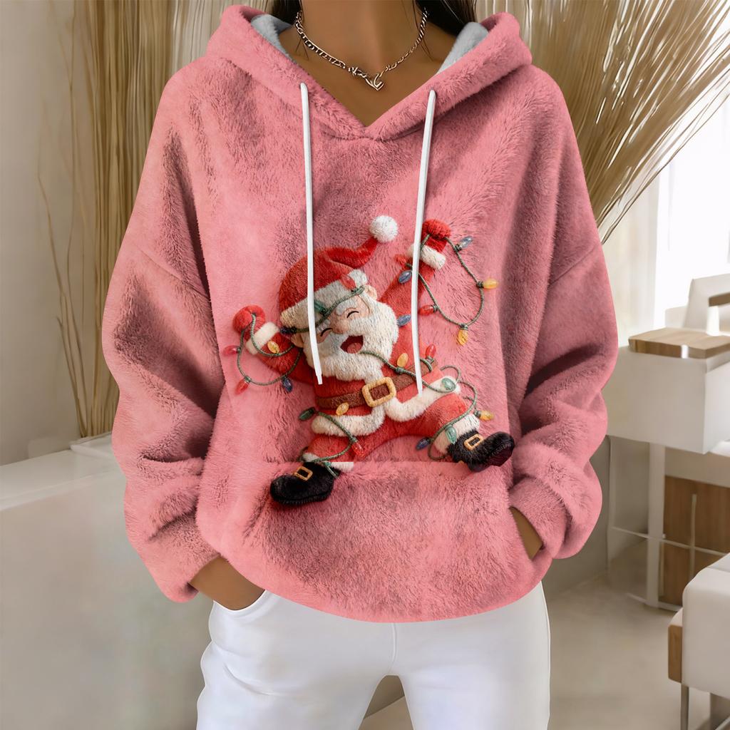 Hoodies For Women Oversized Winter Plush Cute Sweatshirts Pullover Trendy Fall Winter Clothes
