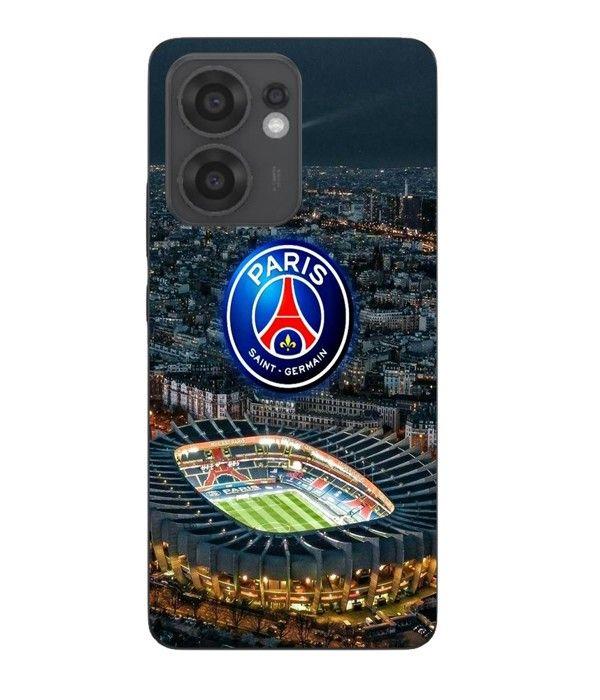 Coque Maniacase Pour Oppo Reno 13F PSG logo stade nuit tour eiffel