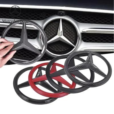 C200 E300 2026 Hot 18.8cm ABS Car Front Grille Badge Decal Cover Emblem for Mercedes Benz W204 W205 W210 W211 W212 W213 C E Clas