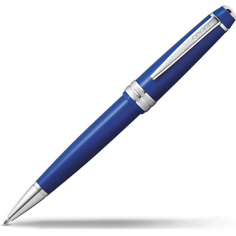 Cross Bailey Light Refillable Ballpoint Pen Presented in a Everyday Gift Box - Medium Point, Black Ink, Polished Blue