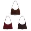 Pure Suede Cowhide Leather Women's Underarm Shoulder Crossbody Bag For Ladies Velvety Versatile Commuting Trendy Hand Bags