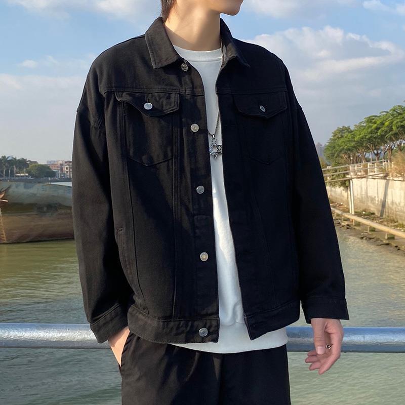 Retro Jeansjacke Herren Frühling und Herbst Locker Trendy Brandneu Trendige Jacke Herren Herbst