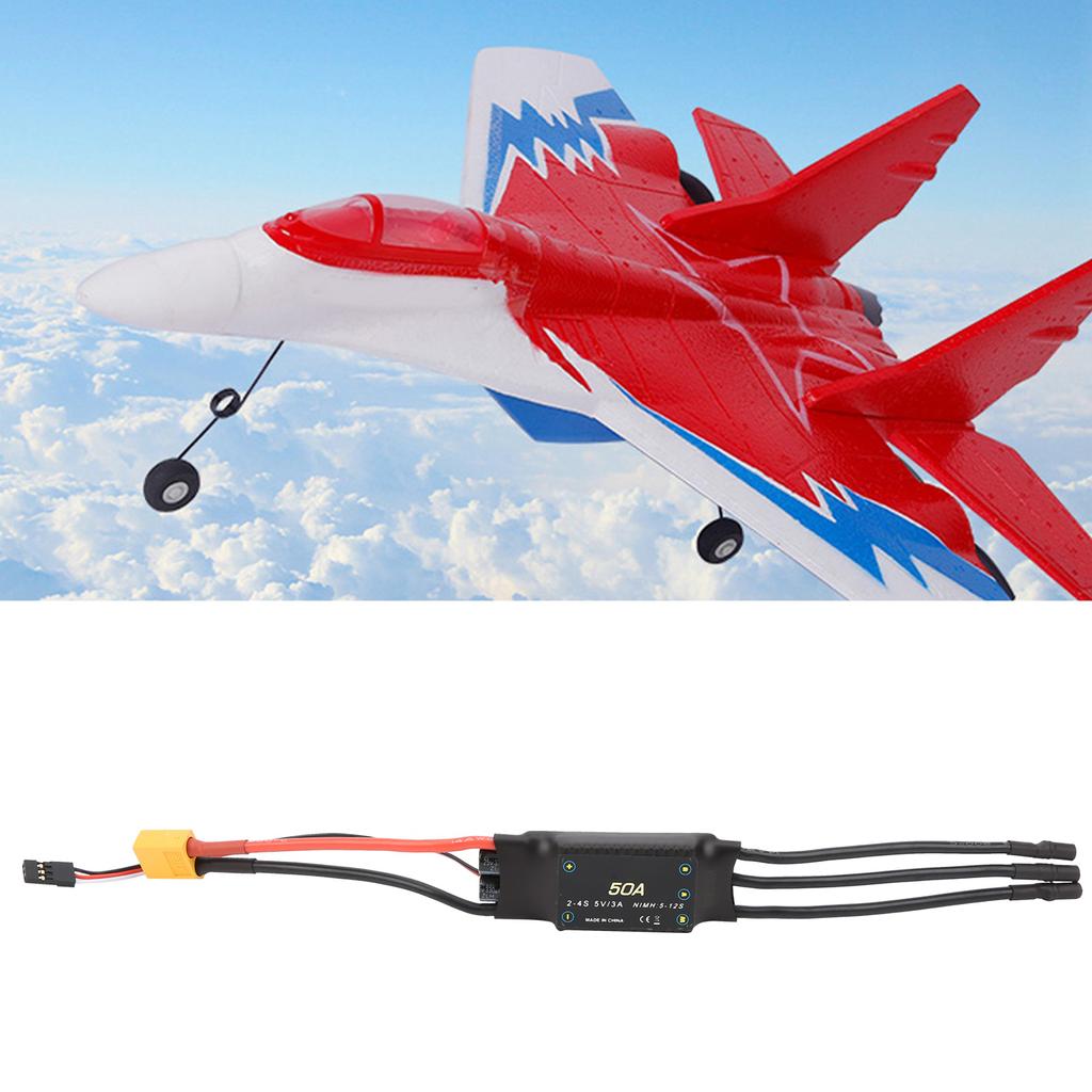 50A Brushless ESC Speed Controller 5V 3A BEC Output for RC Drone Foam Airplanes Accessory