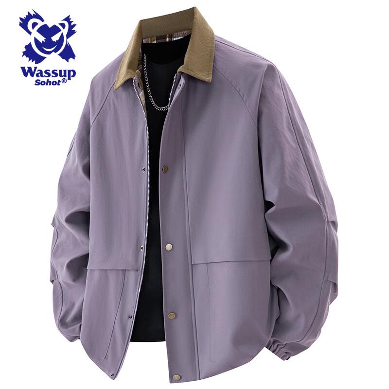 Wassup Sohot Men's Casual Turn-down Collar Jacket