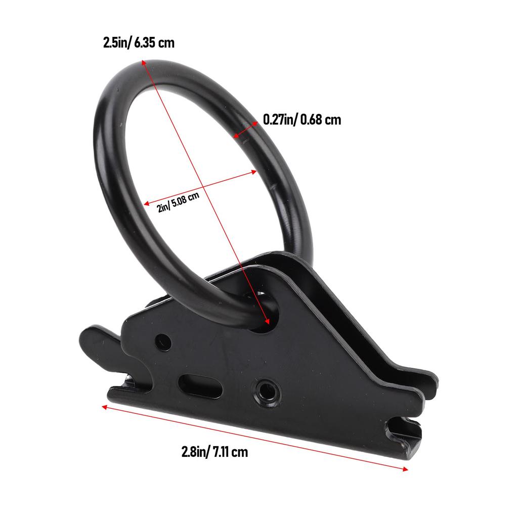 10PCS E Track O Rings Tie Down Anchors Heavy Duty Steel Secure Cargo in Trailers Trucks Working Load Limit 2500lbs Black