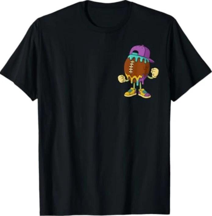 Football Drip Boys Football Ice Cream Game Day T-Shirt L
