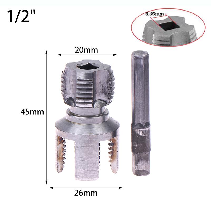 1/2" 3/4" Ppr Threader Integrated Internal External Pipe Threading Tool Electric Drill Compatible Pvc Pipe Threader Kit
