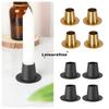 4 Stück Gold/Schwarz Metall Kerzenhalter Spitzkerzenständer 5cm/2" Säulenplatte Minimalistisch Vintage Dekor Esstisch Hochzeitsparty