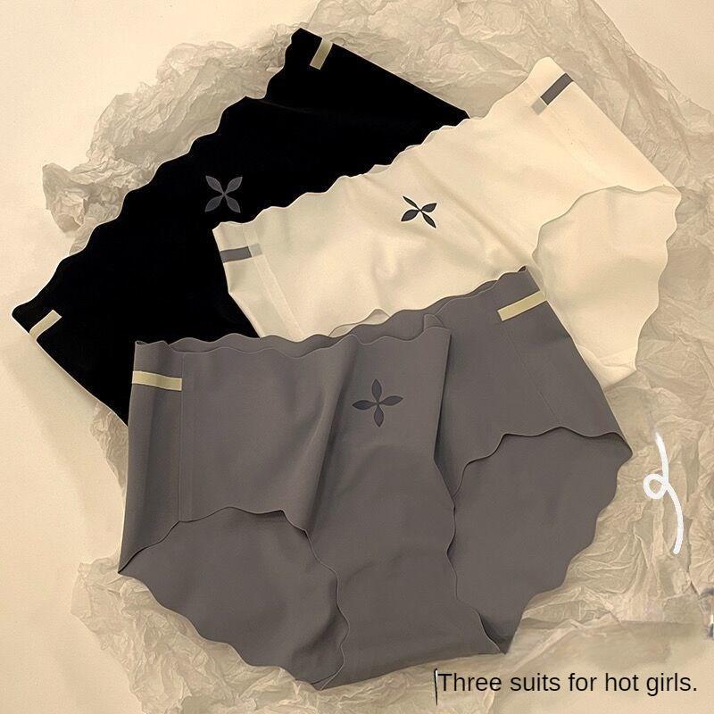 

Женские бесшовные трусики из ледяного шелка телесного цвета, дышащее нижнее белье