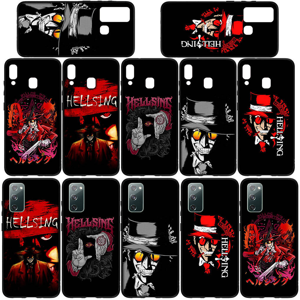 Coque pour iPhone 17 16 15 Xiaomi Poco Redmi Note 14 13 12 11 Pro Max 9 16e Samsung Galaxy S25 S24 S23 OPPO Huawei Dessin animé Hellsing Alucard Coque de téléphone