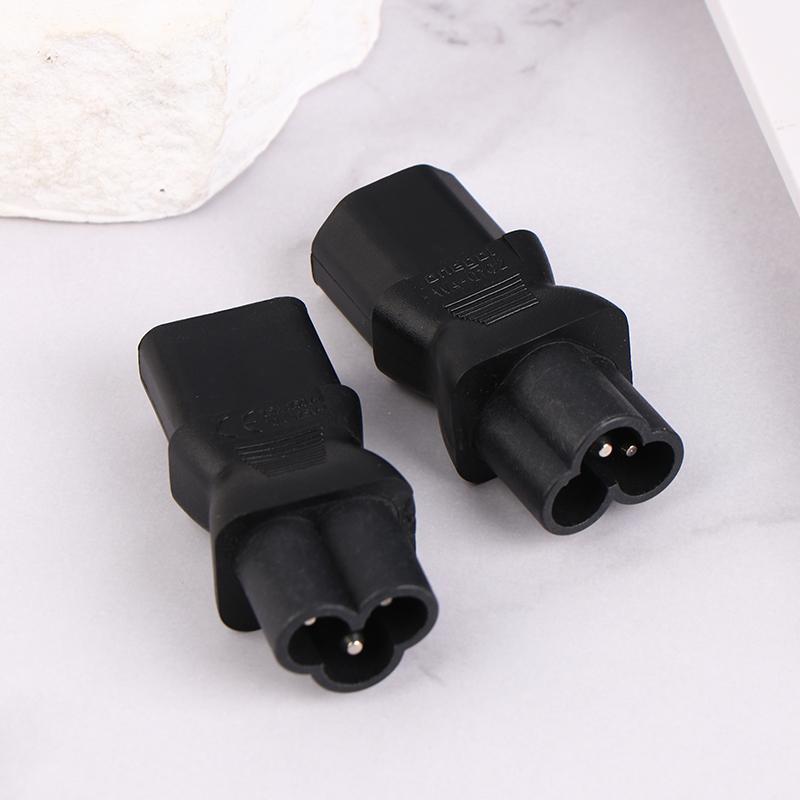 1pc Socket Ac Adapter Power Iec320 3pin C13 Female To C6 Male Plug Ac Power Adapter Electrical Socket Converter