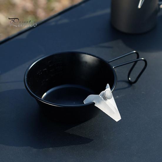 Camping Cup Spout Food Grade Heat-Resistant PP Snap Button Outdoor Hiking Backpacking Picnic Pot Mug Water Guide Nozzle Attachment Camping