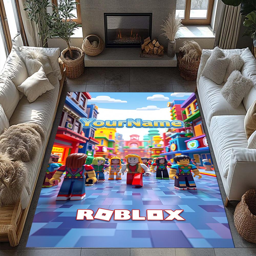 Roblox 266 Customized Name Carpet Perfect for Outdoor Balcony Study Room Living Rooms Anti-slip Rug Decorate Offices Spiritual Gift