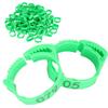 100pcs Poultry Foot Ring Chicken Duck Bird Buckle Type Clip Ring with Sign Feeding Supplies