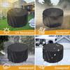 Kingling Patio Furniture Covers, 54 inch Round Patio Table Cover for Outdoor Furniture, Heavy Duty Waterproof Patio Table and Chair Set Cover Black -