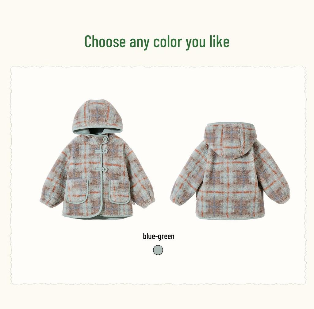 2025 Winter Kids' Lambswool Coat: Fashionable Suede Outerwear for Boys and Girls