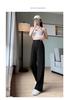 Ice Silk Women's Petite Wide-Leg Summer Drape Suit Pants 2026 - Thin, Narrow, Straight-Leg Casual