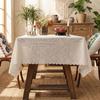 Lace Tablecloth, Wedding Rectangular Table Cloth, Vintage Embossed Floral Lace Table Cover for Tea Party Reception Home Decor