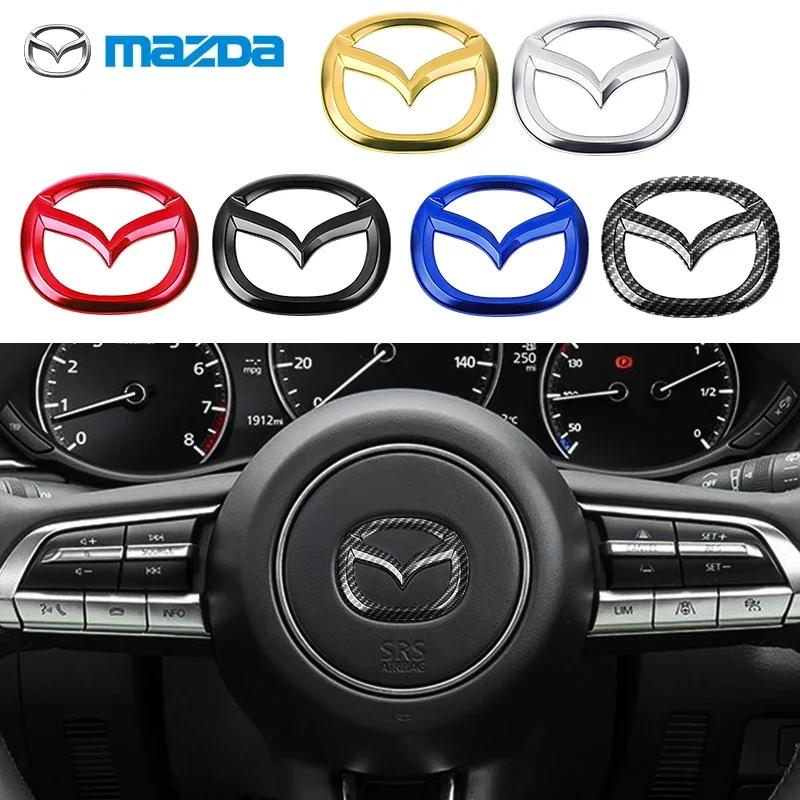 1pc ABS Car Steering Wheel Center Emblem Sticker for Mazda 3 CX3 CX4 CX5 CX7 CX8 CX9 CX30 RX7 Atenza Axela Interior Decoration