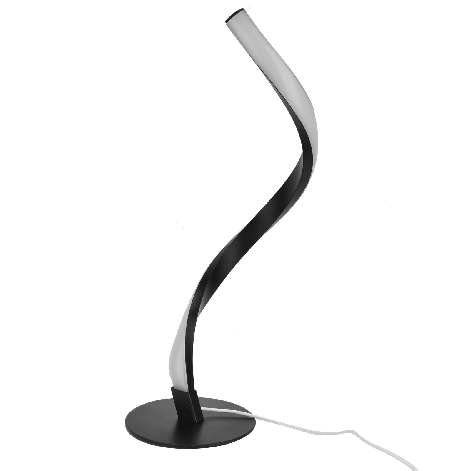

SShaped LED Spiral Table Lamp Reading Light Small Night Light for Bedside (Black )