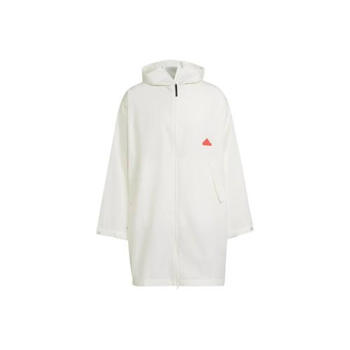 

adidas Logo Solid Color Hoodie Jacket for Men, White XL белый