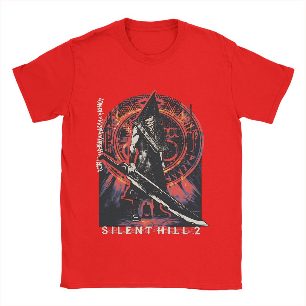 Men's SILENT HILL  Pyramid Head T-Shirts  100% Cotton Clothes Beach Street Style Short Sleeve T Shirt O Neck Tshirt Plus Size