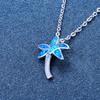 European and American Coconut Tree Pentagram Pendant Necklace with Versatile Temperament and High End Feel