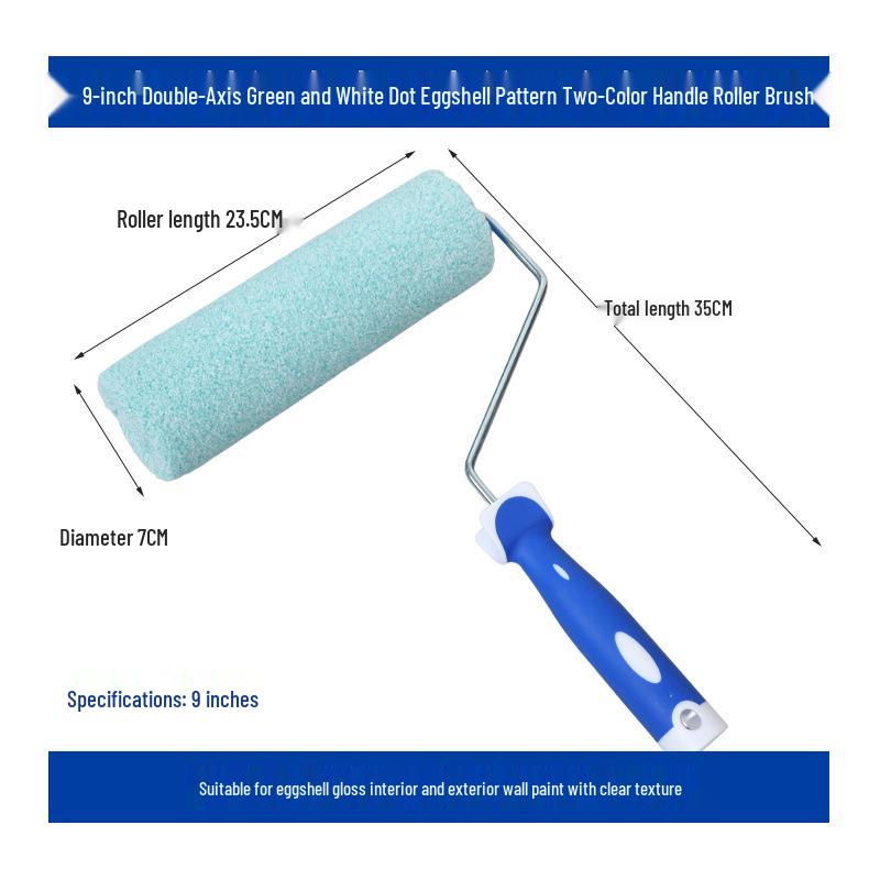 9-Inch Non-Shedding Texture Roller Brush for Latex and Oil Paints