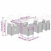 VidaXL Ensemble de bistro de jardin 9 pcs coussins beige poly rotin 3277299