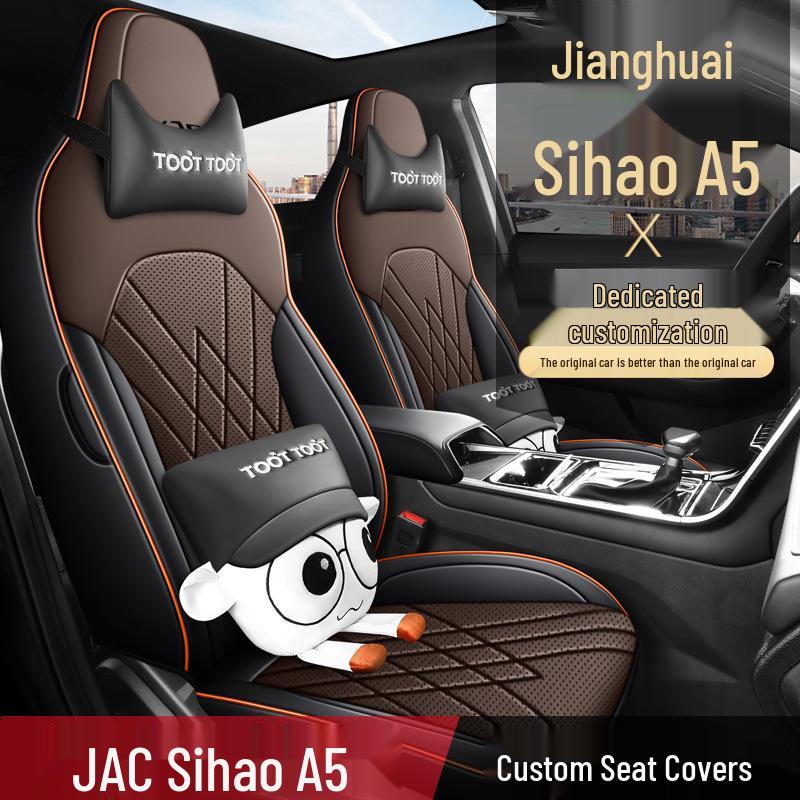 New Model Jianghuai Sihao A5 Full Leather Car Seat Cushion - Universal, All-Season