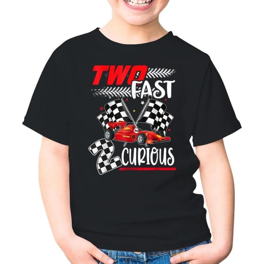 Capman Two Fast 2 Curious Racing 2nd Birthday 2 Years Old Toddler Shirt Gift Boys Girls Youth T-Shirt (Black;4T) XXXXXL разноцветный