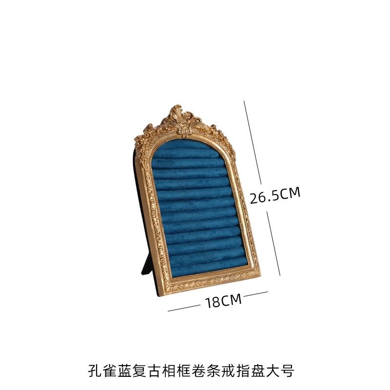 Vintage Jewelry Storage Shelf Velvet Earring Ring Shelves Jewelry Frame Display Shelves Home Decoration Display Cabinet
