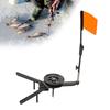 2pcs Ice Fishing Rod Tip Up Outdoor Winter Fishing Equipment Gear Tip Ups Strikes Indicators with Poles Flags for Angler